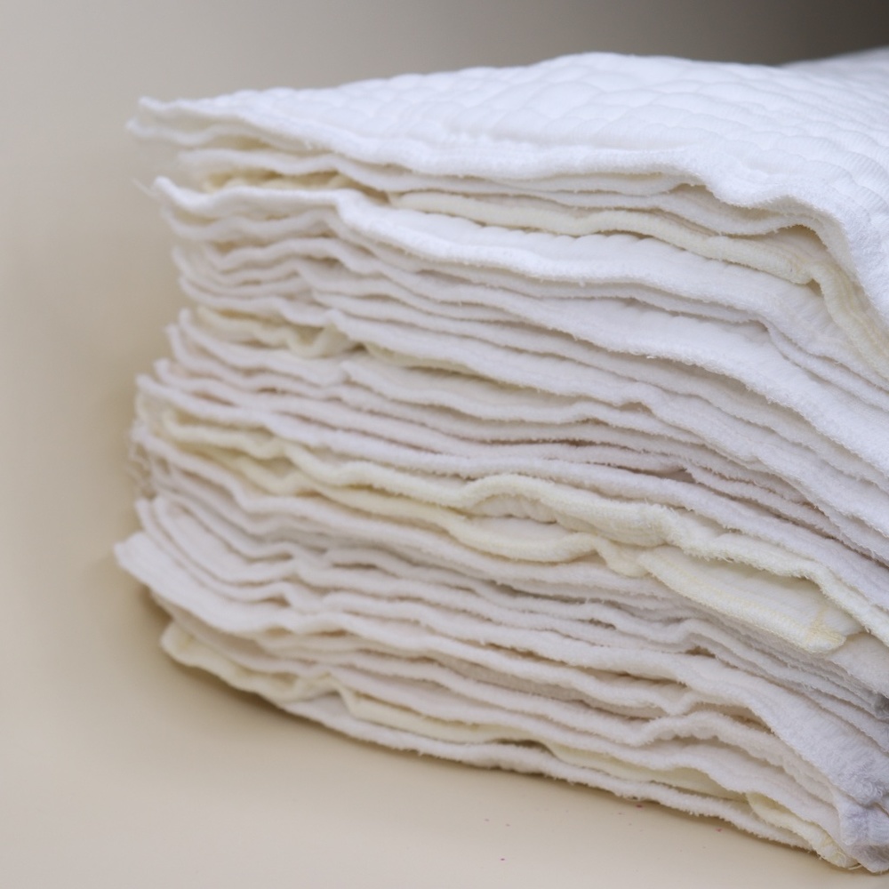 30 Regular cotton sized prefold diapers in VGUC